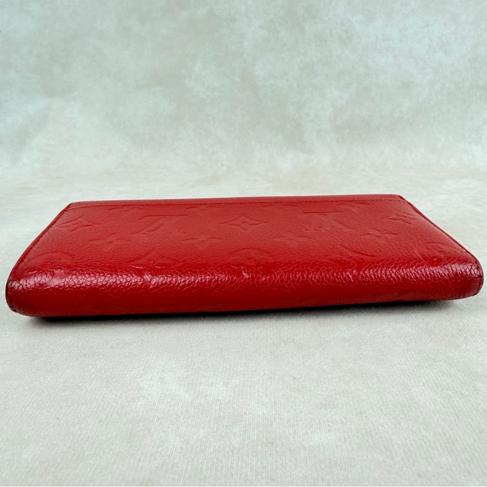 Louis Vuitton Red Empreinte Sarah Long Wallet GA2106 Initials A.M. - Picture 5 of 16